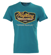 Aqua T-Shirt with Large Logo