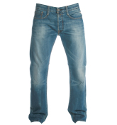 Replay Billstrong Mid Blue Straight Leg Jeans -
