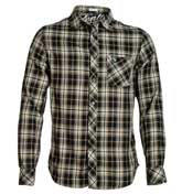 Replay Black, Beige and White Check Slim Fit Shirt