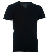 Replay Black V-Neck T-Shirt