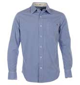 Replay Blue and White Small Check Shirt
