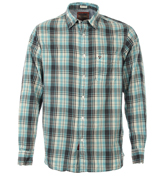 Replay Blue, White and Navy Check Shirt