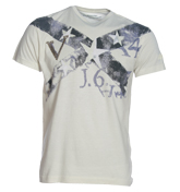 Replay Cream T-Shirt with Printed Star Design