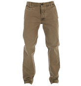 Replay Dark Beige Straight Leg Jeans
