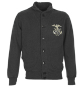 Replay Dark Grey Button Fastening Cardigan