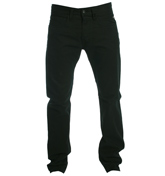 Replay Ginkins Black Cotton Jeans - 34` Leg