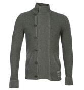 Replay Grey Button Fastening Cardigan