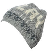 Light Grey Chunky Knitted Beanie Hat