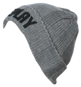 Light Grey Ribbed Beanie Hat