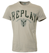 Replay Mid Grey T-Shirt with Printed Design