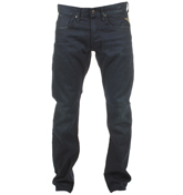 Moresk Navy Regular Slim Fit Jeans