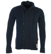 Replay Navy Buttoned Sweater