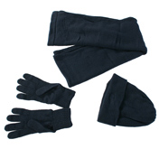 Replay Navy Hat, Gloves and Scarf Set