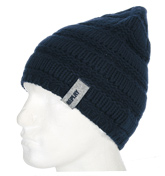 Replay Navy Ribbed Beanie Hat