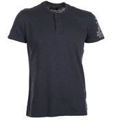 Replay Navy T-Shirt With Service Equipment Logo