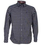 Replay Navy, White and Red Check Shirt