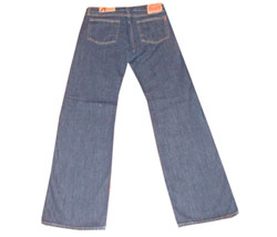 Overdyed bootcut denim jeans