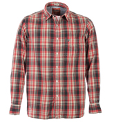 Replay Red, White and Navy Check Shirt