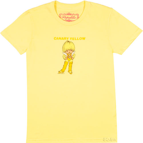 Republic Couture Ladies Canary Yellow Rainbow Brite T-Shirt from Republic Couture