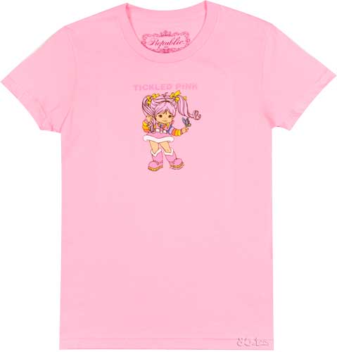 Republic Couture Tickled Pink Ladies Rainbow Brite T-Shirt from Republic Couture