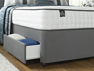 Rest Assured Platform Top Divan Base Only Charcoal Superking