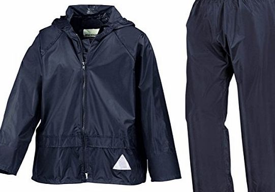 Result Kids weatherguard jacket and trouser navy age 9-10