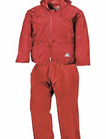 Result Unisex Adult Heavyweight Waterproof Jacket/Trouser Suit Red X-Large