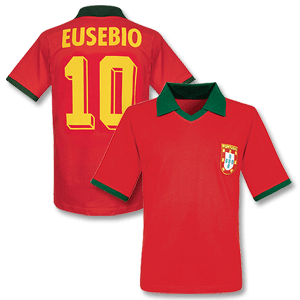 1970 Portugal Home Retro Shirt + No.10 Eusebio