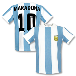 1978 Argentina Home Shirt + Maradona No. 10
