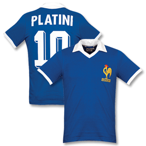 Retake 1980 France Home Retro Shirt   Platini No. 10