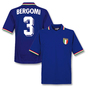 1982 Italy Home Retro shirt + Bergomi No. 3