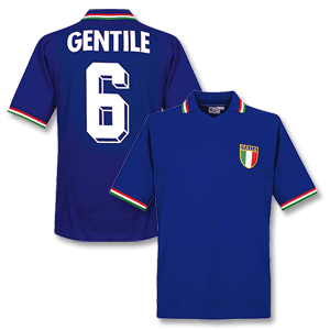 1982 Italy Home Retro shirt + Gentile No. 6