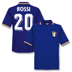 1982 Italy Home Retro shirt + Rossi No. 20
