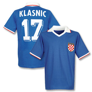 1990` Croatia Away Retro Shirt + Klasnic No.17