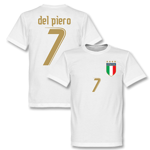 Retake 2006 Italy Del Piero T-shirt - White