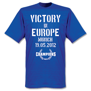 Retake 2012 Chelsea Victory In Europe T-Shirt - Blue