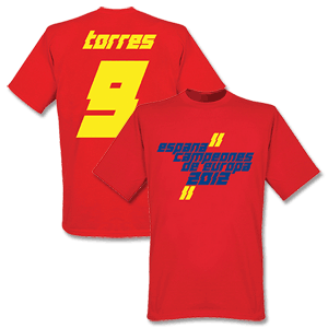 Retake 2012 Spain Torres Campeones Graphic T-Shirt - Red