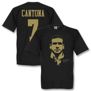 Retake Cantona Silhouette T-shirt - Black/Gold