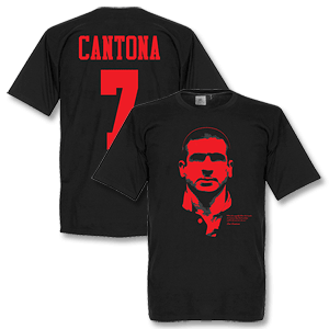 Cantona Silhouette T-shirt - Black/Red
