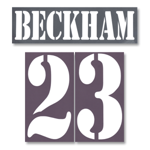 02-03 Real Madrid Away Beckham 23 Flex Name and
