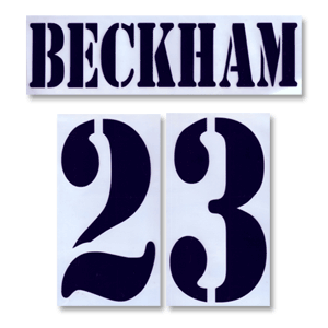 02-03 Real Madrid Home Beckham 23 Flex Name and