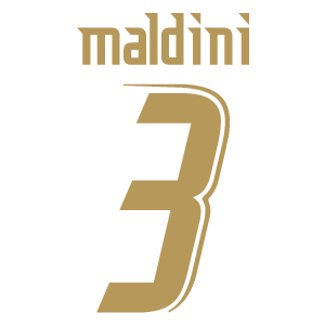 06-07 Italy Home Maldini 3 Felx Name and Number
