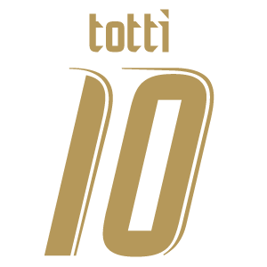 06-07 Italy Home Totti 10 Flex Name and Number