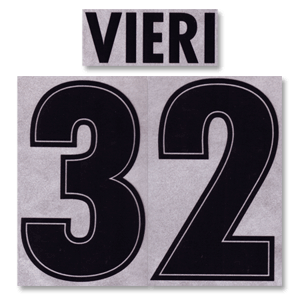 Retake CKP 1998 Lazio Home Vieri 32 Flock Name and Number