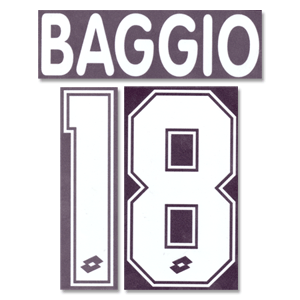 96-97 AC Milan Home Baggio 18 Flock Name and