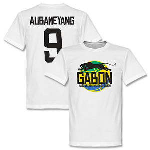 Gabon Logo Aubameyang T-Shirt - White