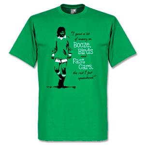 Retake George Best T-Shirt - Green