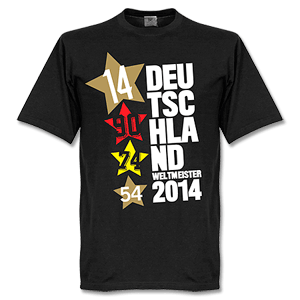 Germany 4 Star T-Shirt - Black