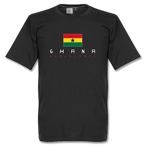 Ghana Black Stars Flag T-shirt - Black