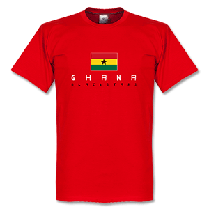 Ghana Black Stars Flag T-shirt - Red